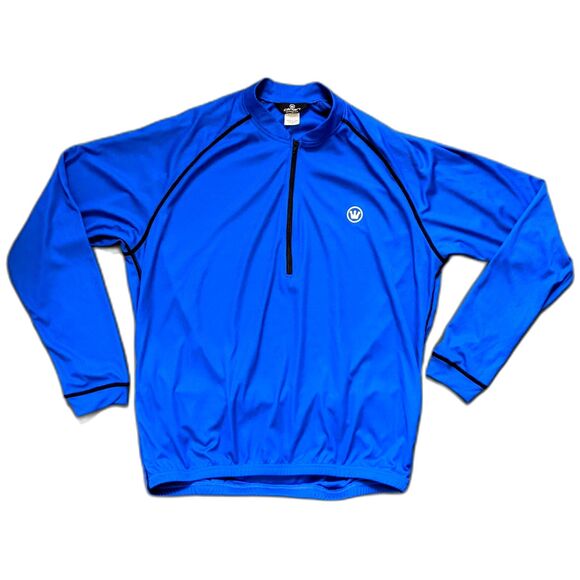 Canari Other - Men's Canari Royal Blue Cycling Long Sleeve Pullover Half Zip Jersey Shirt L